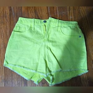 Women's size 2 Wild Fable bright highlighter green/yellow shorts